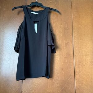 Three Eighty Two Revolve Sold Out  Cohan Cold Shoulder Top Black NWT Small